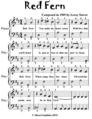 Full Download Red Fern - Easiest Piano Sheet Music for Beginner Pianists - Silver Tonalities file in PDF