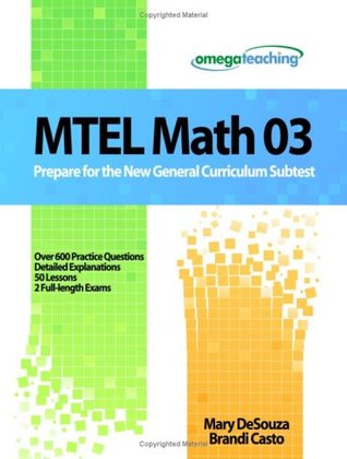 Download MTEL Math 03: Prepare for the New General Curriculum Subtest - Mary Desouza | ePub