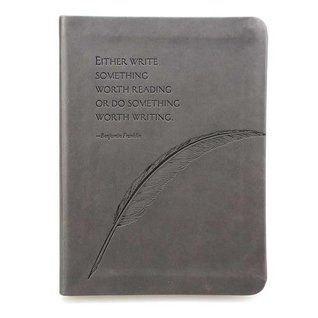 Download Write Something Worth Reading Faux Leather Journal - Gray - Deseret Book file in PDF