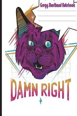 Full Download Gregg Shorthand Notebook: Blank Lined Gregg Lined Notebook - Steno Notes 6 X 9 100 Pages Purple Cat Damn Right -  file in ePub