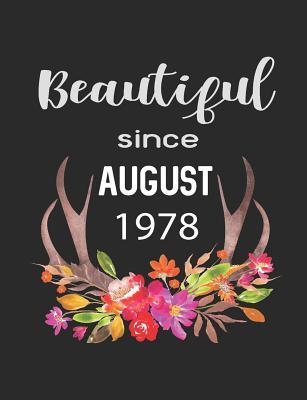 Full Download Beautiful Since August 1978: 7.44 x 9.69 100 pages 50 sheets Composition Notebook College Ruled Book - Family Cutey | PDF