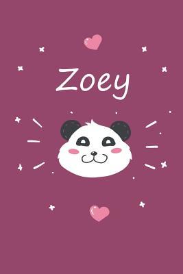 Download Zoey: A cute personalized panda notebook/ diary for girls and women, with 100 lined pages in 6x9 inch format. Personal Diary Personalized Journal Customized Journal -  file in ePub