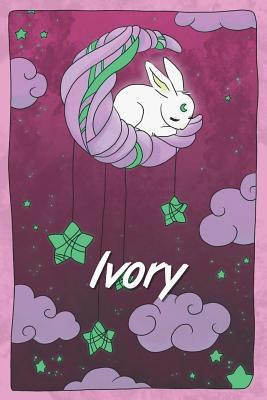 Read Online Ivory: personalized notebook sleeping bunny on the moon with stars softcover 120 pages blank useful as notebook, dream diary, scrapbook, journal or gift idea - Jenny Illus file in ePub